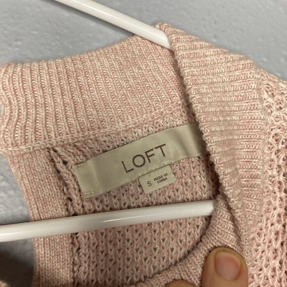 Loft Knit Pale Pink Crew Neck Sweater Size Small - Picture 6 of 10